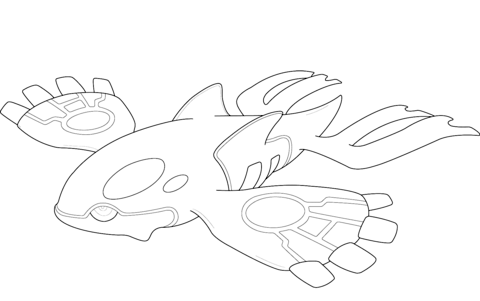 Kyogre Pokemon Coloring Page